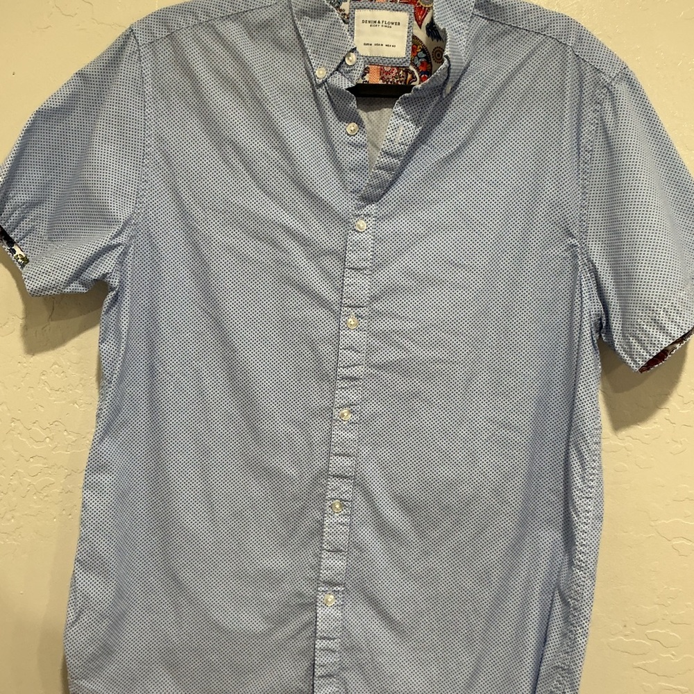 Denim & Flower Light Blue Button Down Shirt
